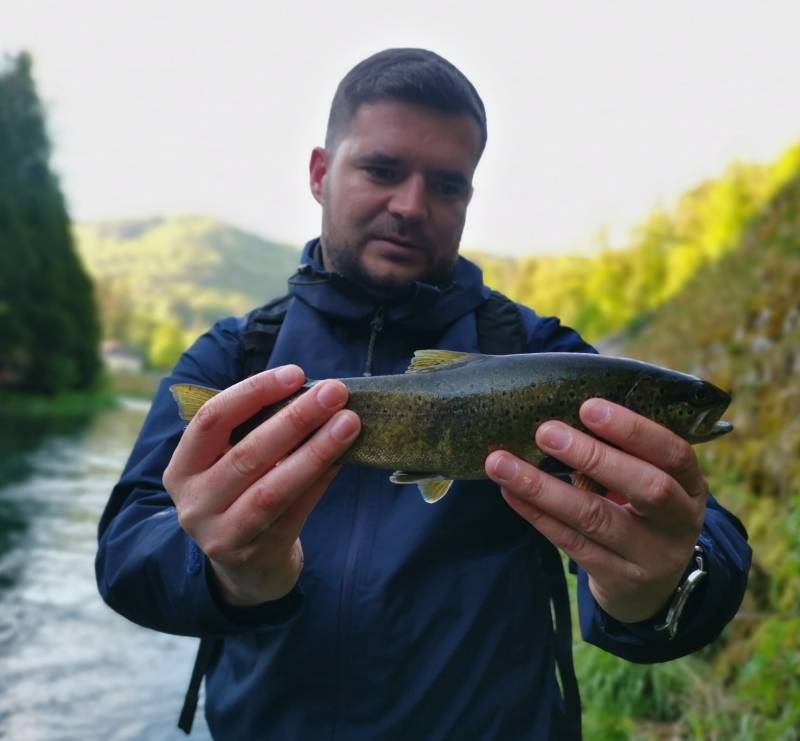 Pêche de la truite aux leurres sur la Loue